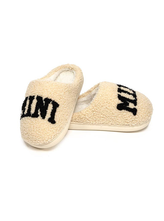"Mini" Kids Slippers - Cream - vibeboxshop