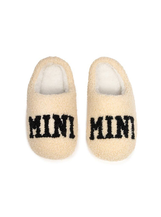 "Mini" Kids Slippers - Cream - vibeboxshop