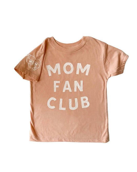 Mom Fan Club Tee - Peach - vibeboxshop