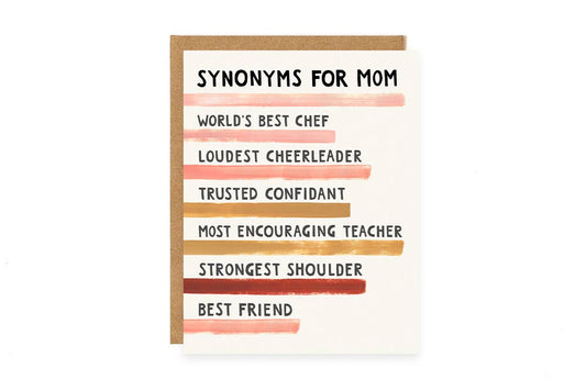 Mother's Day Synonyms Greeting Card - vibeboxshop