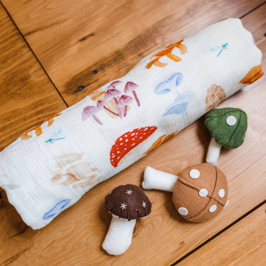 Mushrooms Baby Swaddle - vibeboxshop