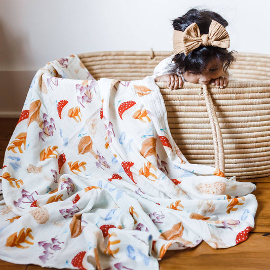 Mushrooms Baby Swaddle - vibeboxshop