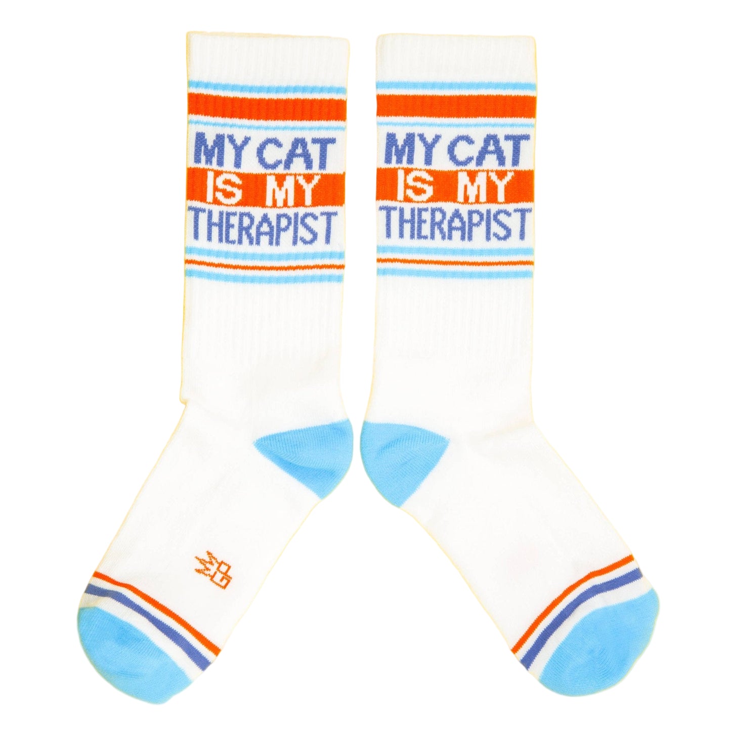 My Cat Is My Therapist Gym Crew Socks - vibeboxshop