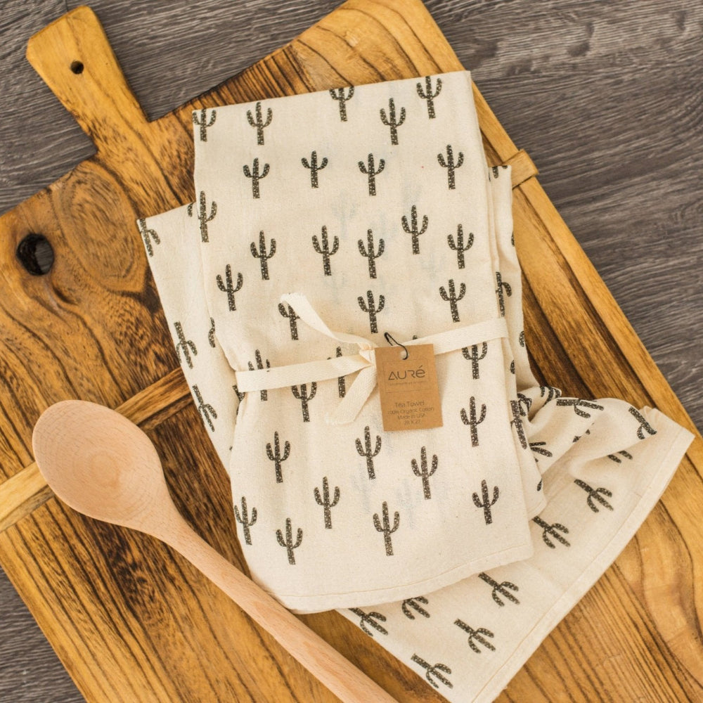 Organic Cotton Saguaro Tea Towel - vibeboxshop
