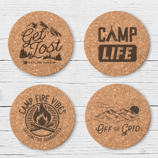 Outdoor Cork Coaster Set - vibeboxshop