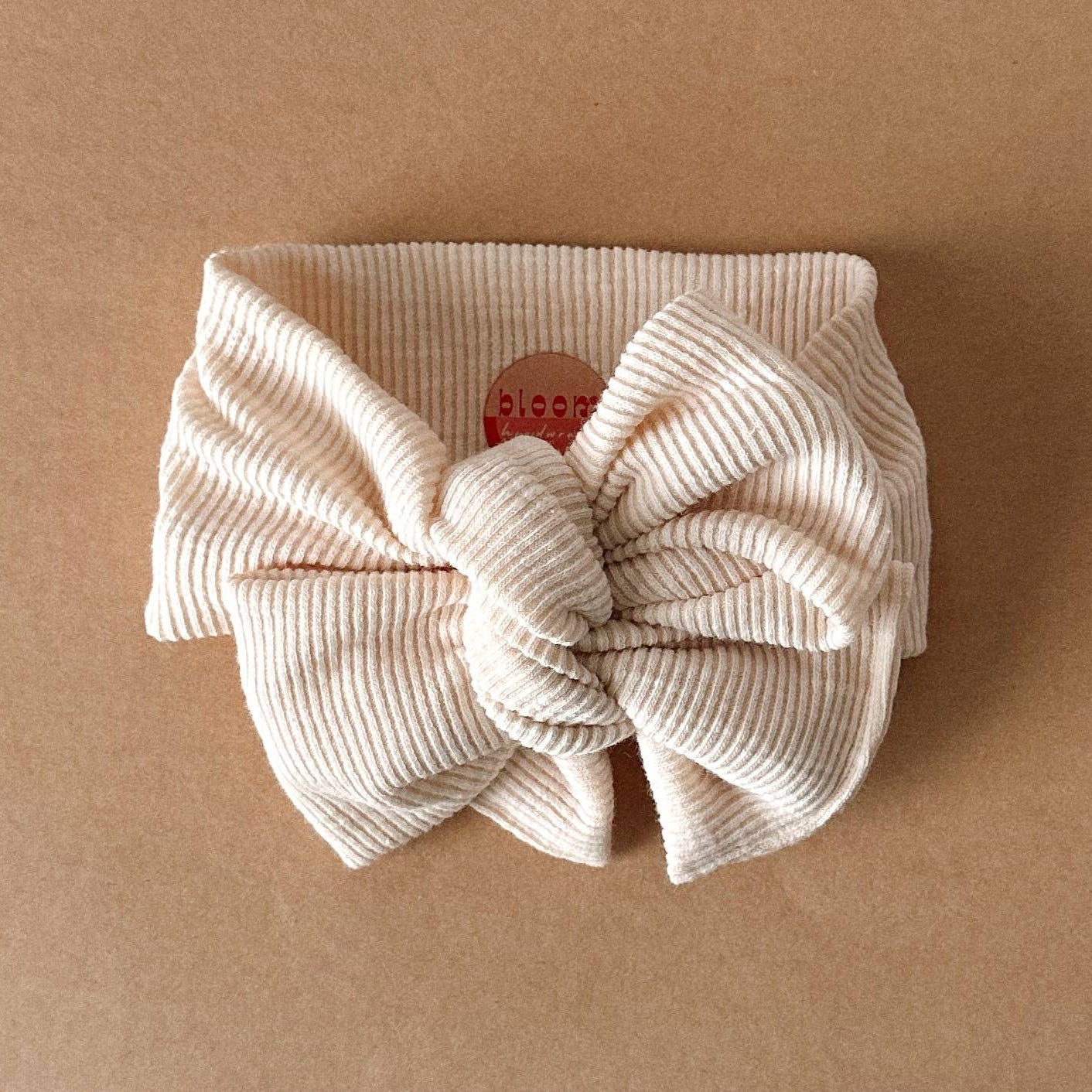 Oversized Bow Ivory Tie On Headwrap - vibeboxshop