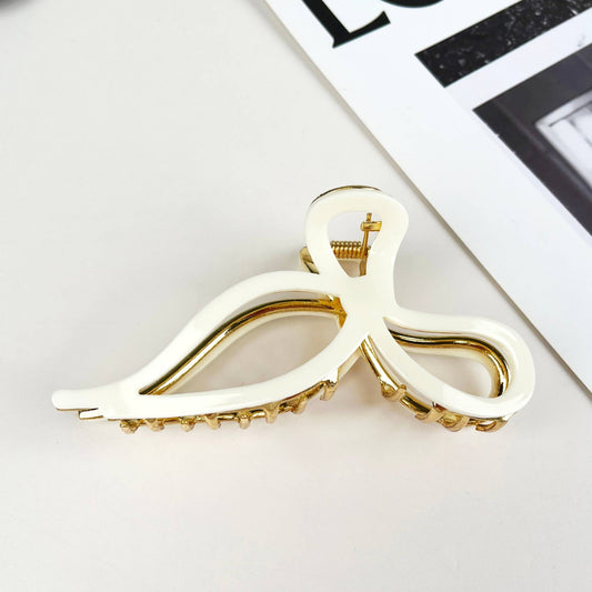 Oversized Neutral Bow Clips - vibeboxshop