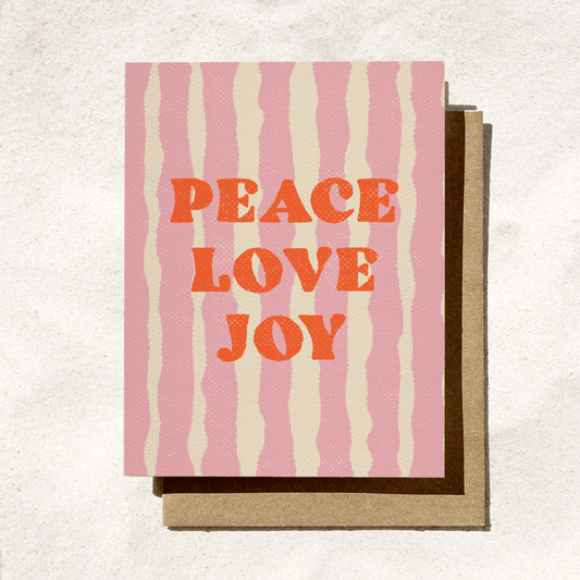 Peace Love Joy Card - vibeboxshop
