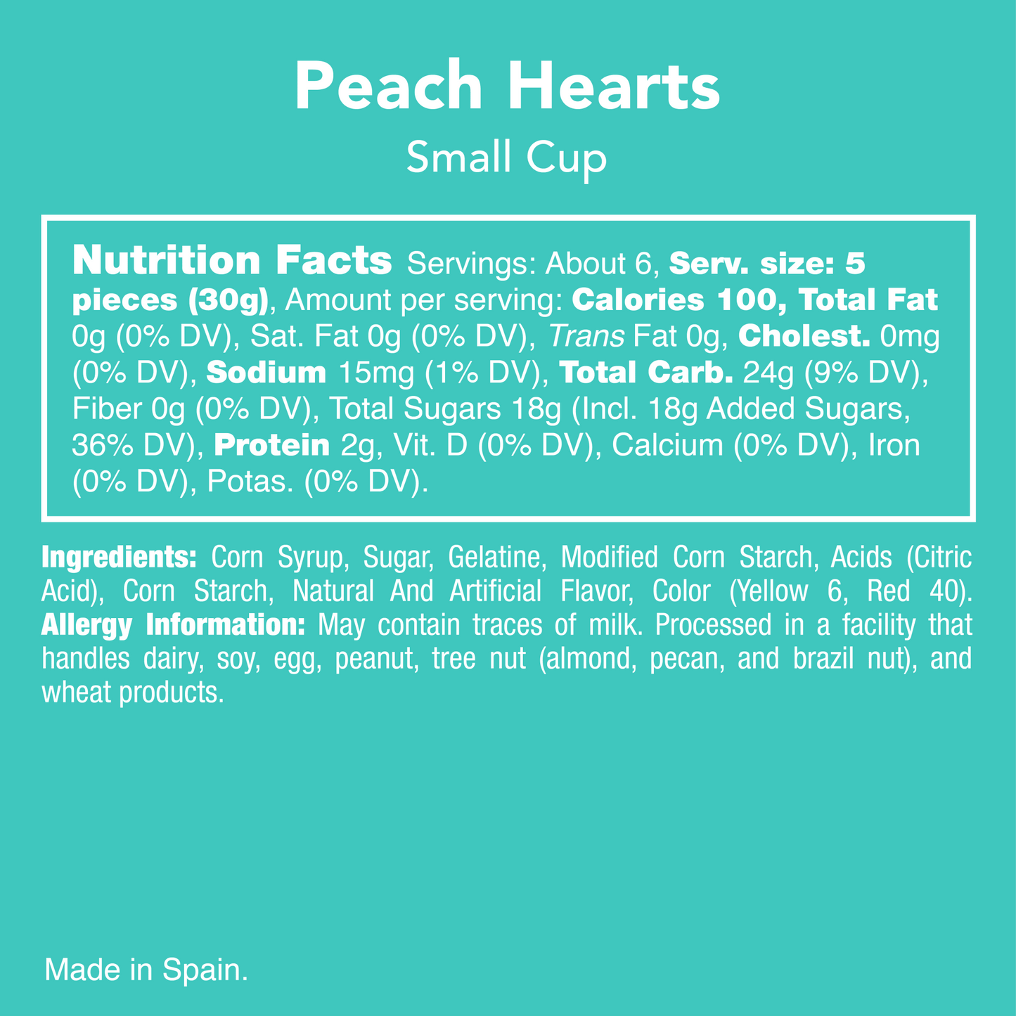 Peach Hearts Candy - vibeboxshop