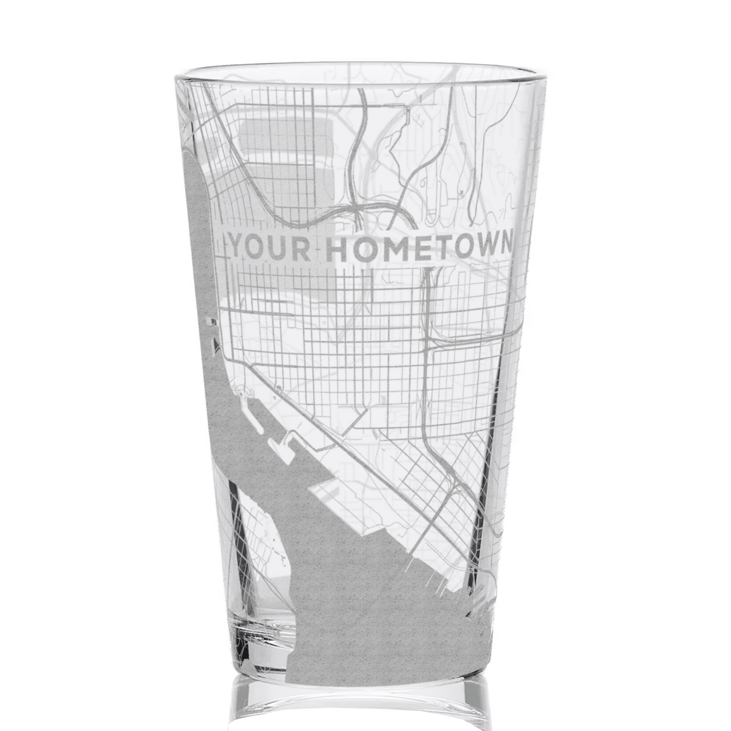 Phoenix, AZ Street Map Pint Glass - vibeboxshop