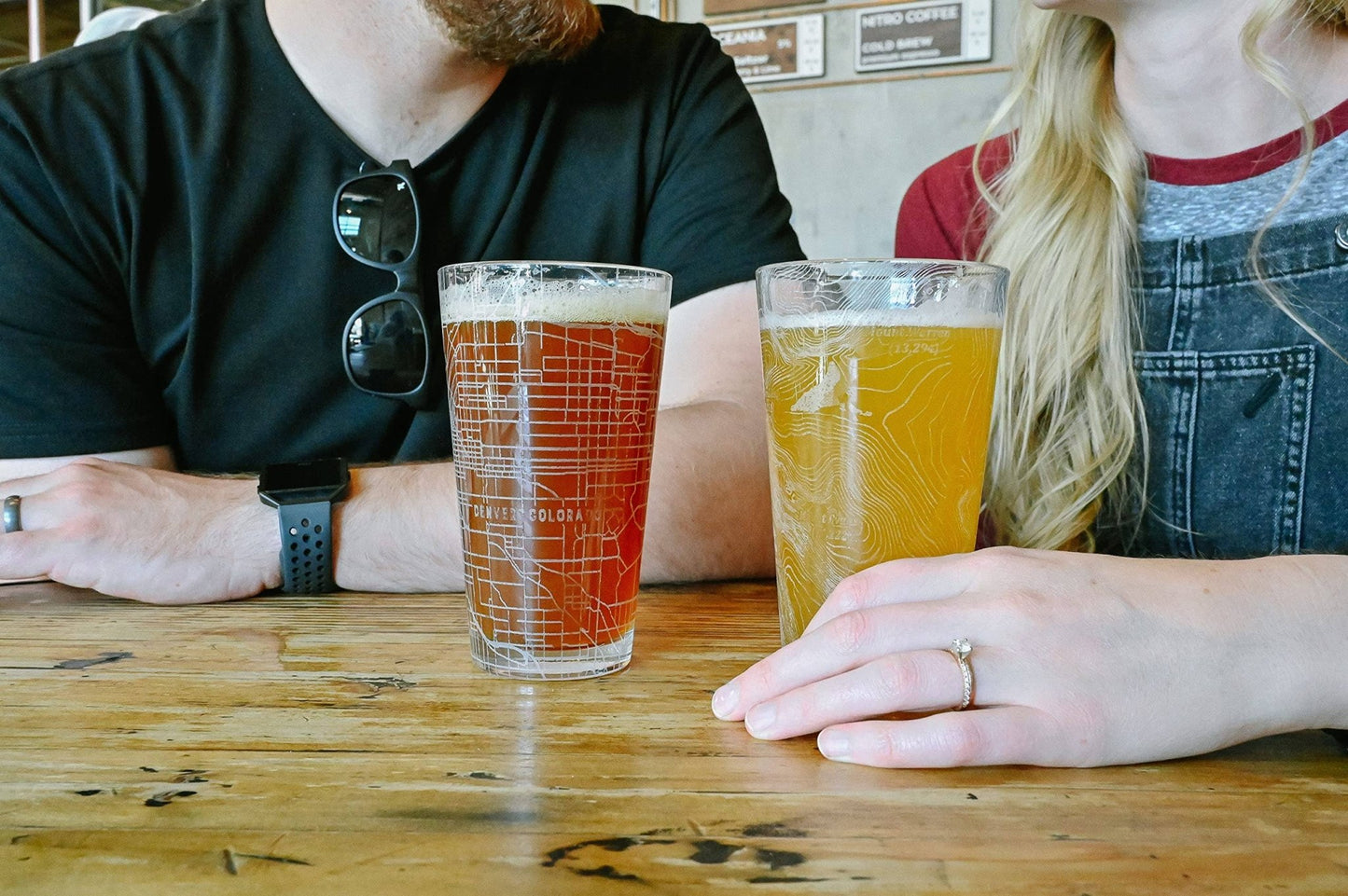 Phoenix, AZ Street Map Pint Glass - vibeboxshop