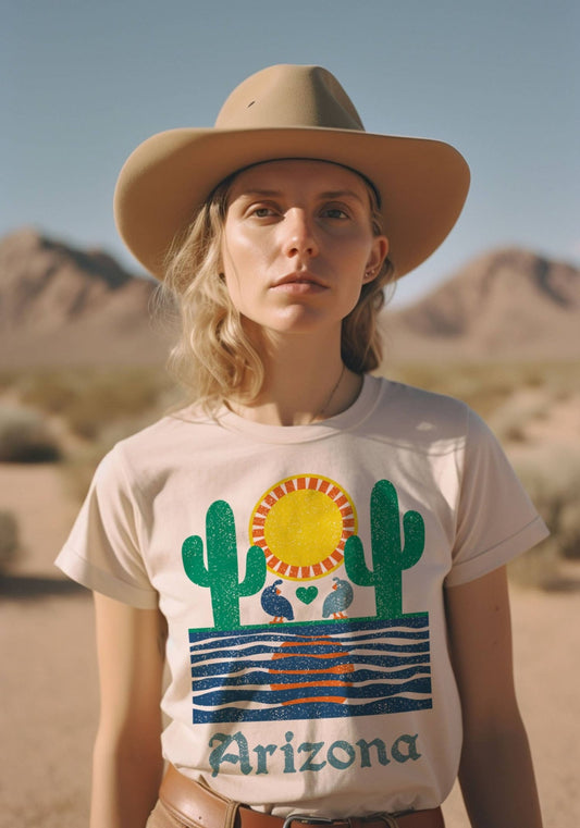 Quail Mirage Arizona Tee - vibeboxshop