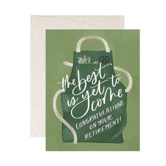 Retirement Apron Greeting Card - vibeboxshop