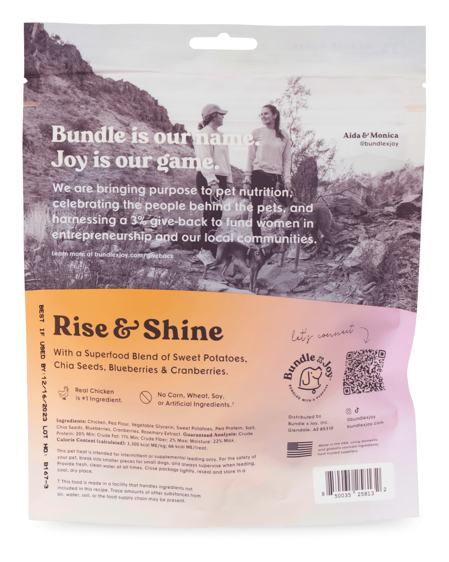Rise & Shine Chicken Superfood Jerky Bars for Dogs 5oz - vibeboxshop