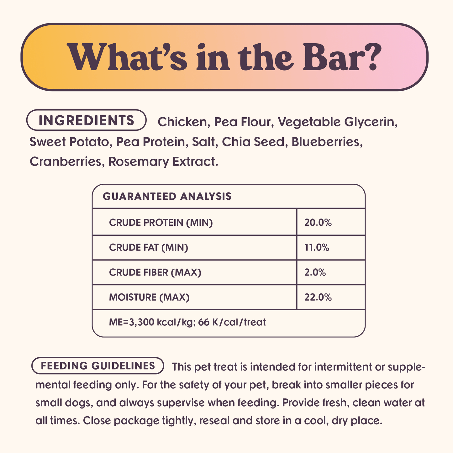 Rise & Shine Chicken Superfood Jerky Bars for Dogs 5oz - vibeboxshop