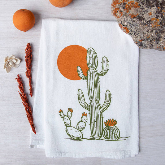 Saguaro Tea Towel | Screen Printed - vibeboxshop