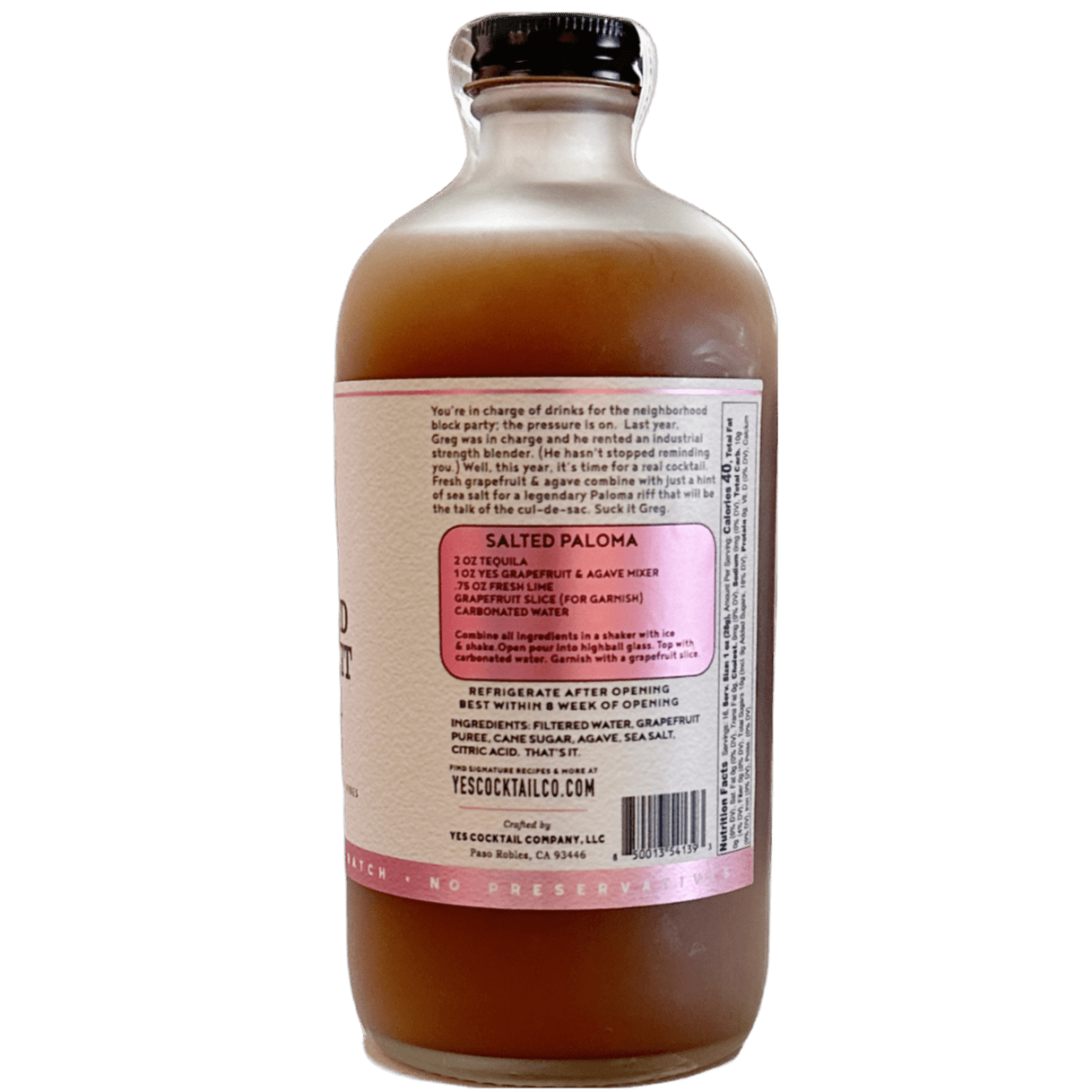Sea Salted Grapefruit & Agave Cocktail Mixer - vibeboxshop