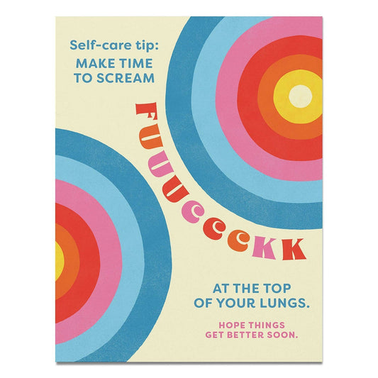 Self - Care Tip Get Better Soon Greeting Card - vibeboxshop