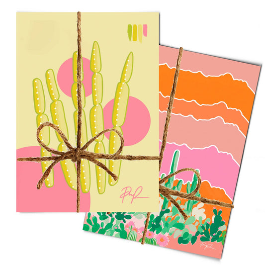 Set of 10 Desert Postcards - vibeboxshop