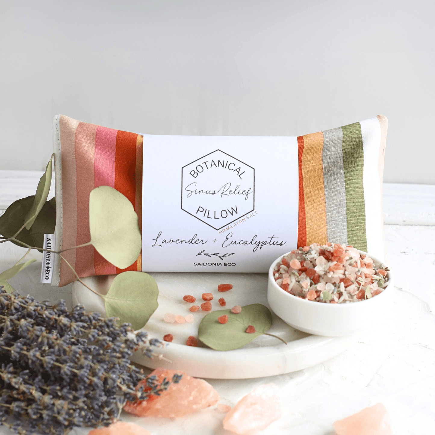 Sinus Relief Pillow Eucalyptus, Lavender + Himalayan Salt - vibeboxshop