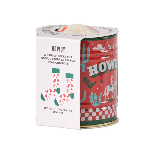 Socks in a Tin - Howdy - vibeboxshop