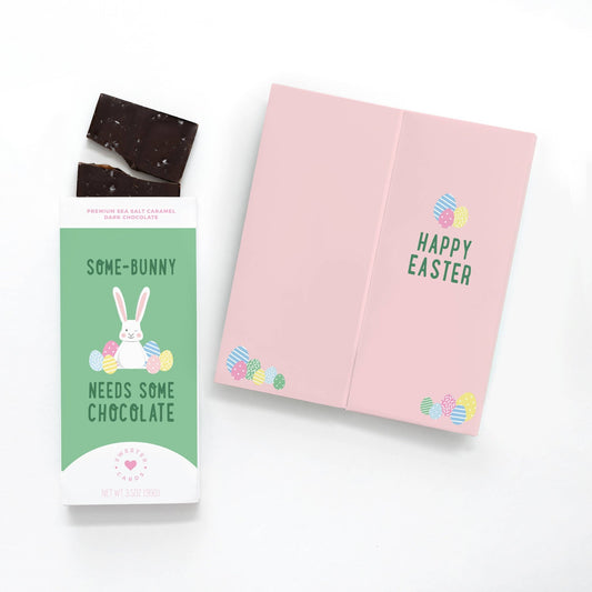 Some Bunny Needs Chocolate! - Easter Card - vibeboxshop