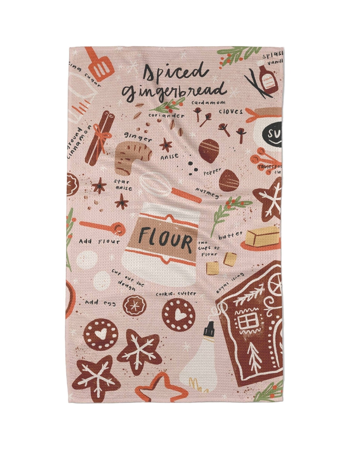 Spiced Gingerbread Tea Towel - vibeboxshop