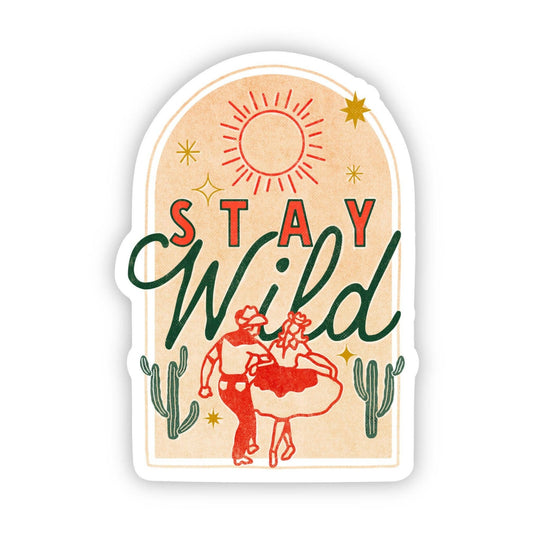 Stay Wild Cowboy Dance Sticker - vibeboxshop