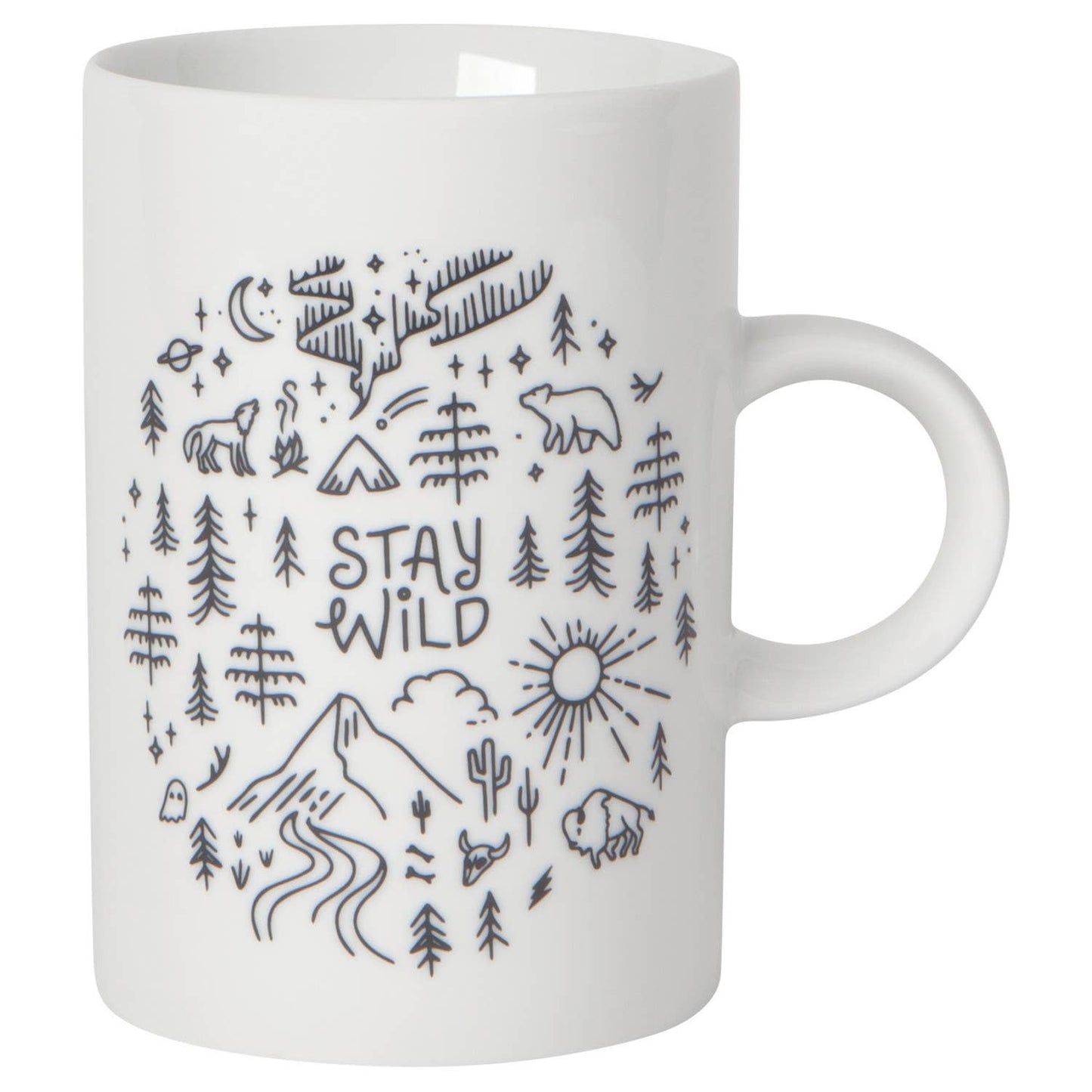 Stay Wild Tall Ceramic Mug - vibeboxshop