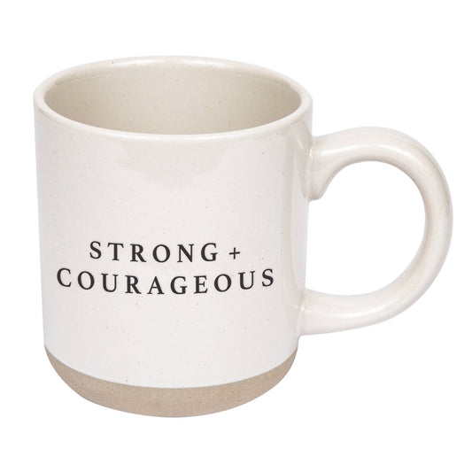 Strong & Courageous Mug - Stoneware - vibeboxshop