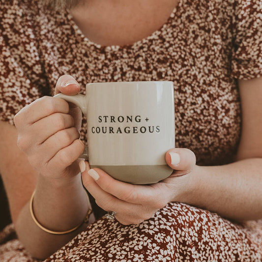 Strong & Courageous Mug - Stoneware - vibeboxshop