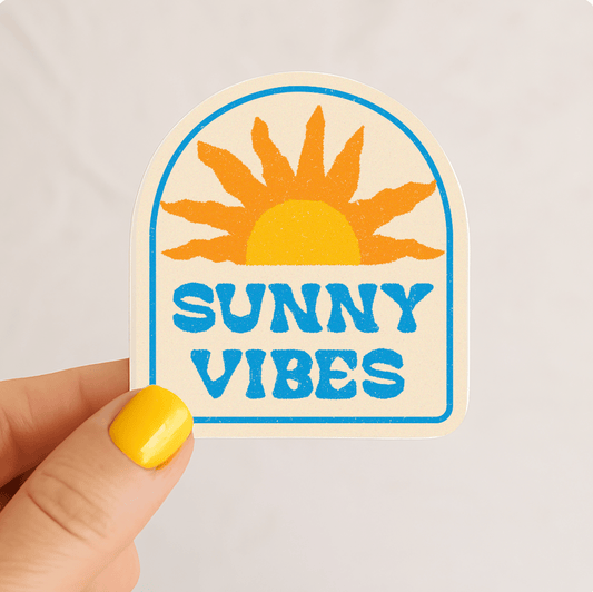 Sunny Vibes | California Sunshine Beach Fun Sticker 2.75" - vibeboxshop