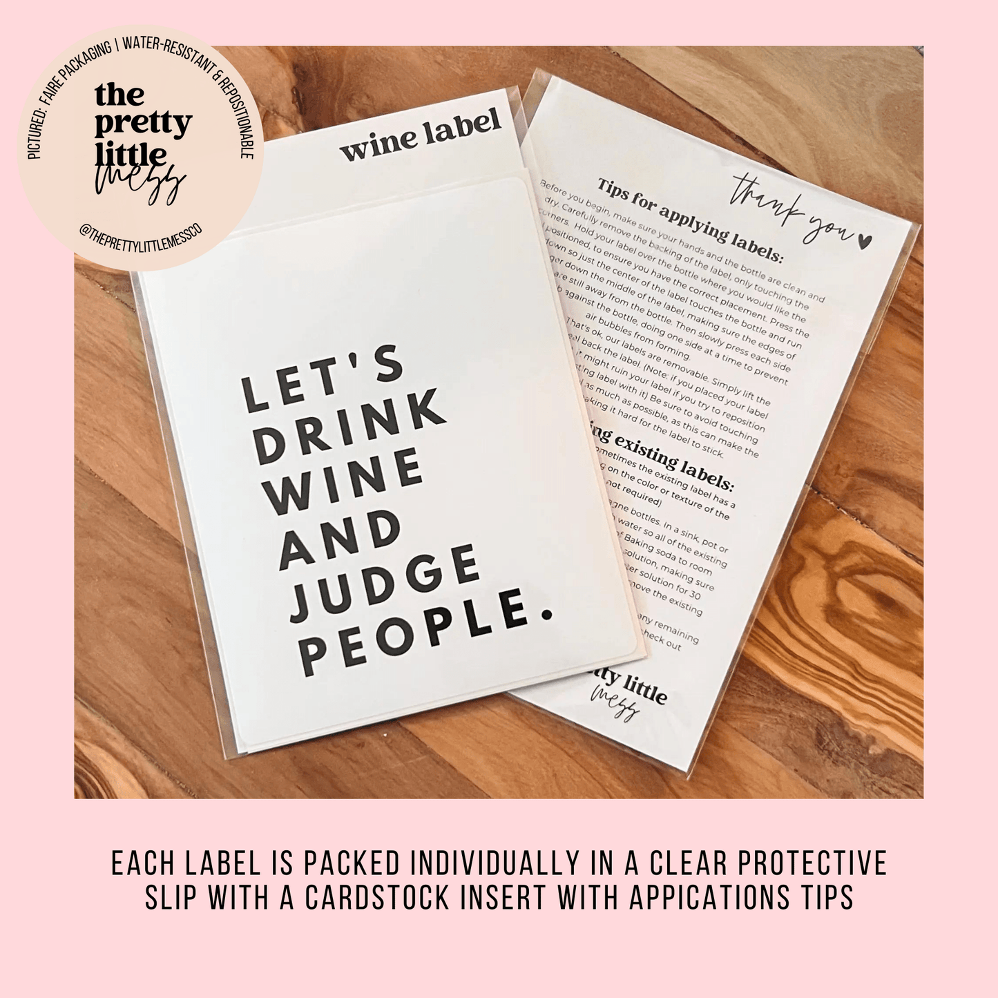 Teacher Gift Wine Label - vibeboxshop
