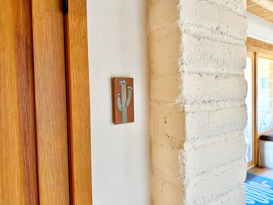 Terra Cotta Saguaro - Small Wall Art or Trivet - vibeboxshop