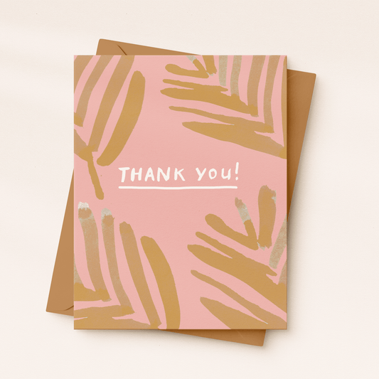 Thank You Palm Leaf Card - vibeboxshop