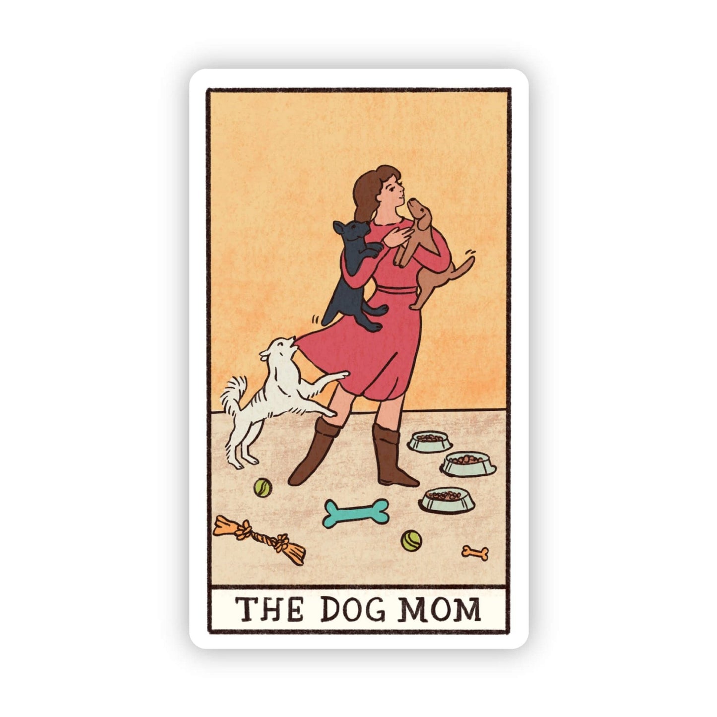 "The Dog Mom" Tarot Card Sticker - vibeboxshop