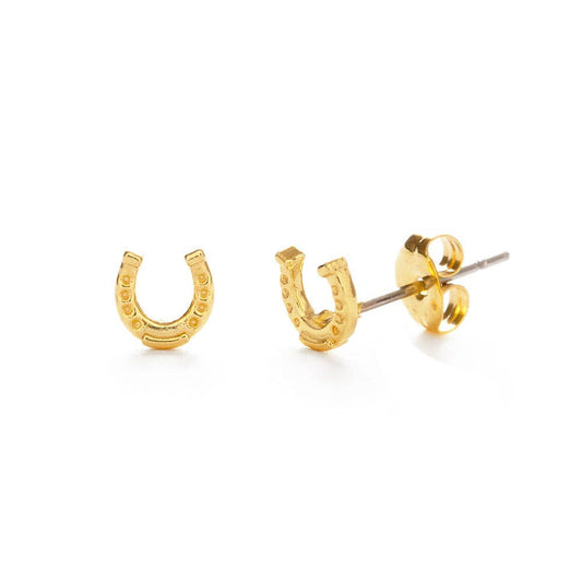 Tiny Horseshoe Stud Earrings - vibeboxshop
