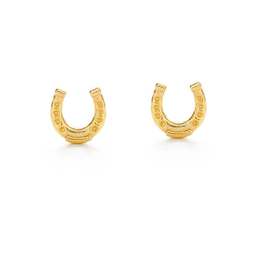 Tiny Horseshoe Stud Earrings - vibeboxshop