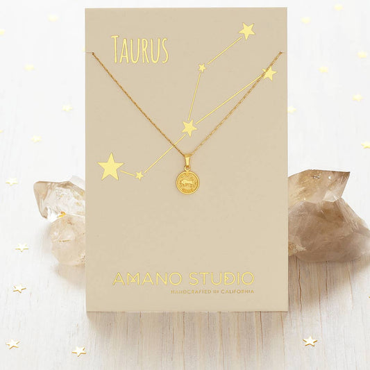Tiny Zodiac Medallion Necklace - vibeboxshop