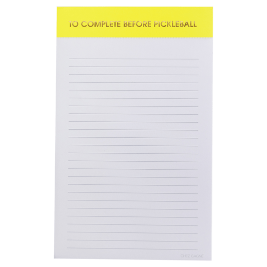 To Complete Before Pickleball - Lined Notepad - vibeboxshop