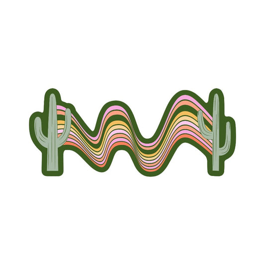 Trippy Cacti Vinyl Sticker - vibeboxshop