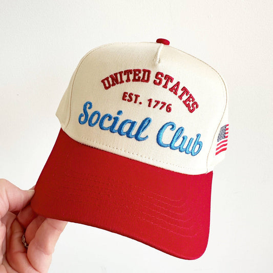 United States Social Club Vintage Trucker Hat - vibeboxshop
