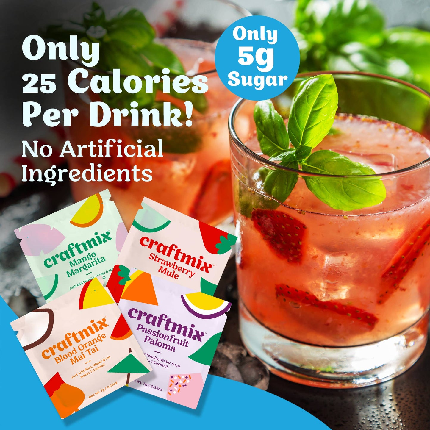 Variety Pack Cocktail Mixers - 6 Servings Multipack - vibeboxshop