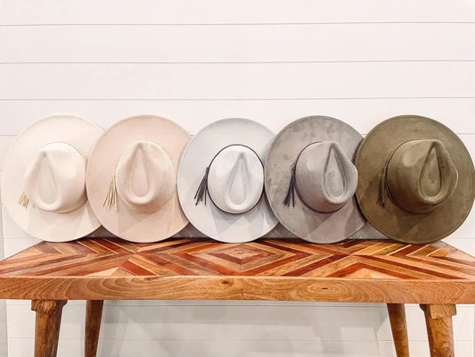 Vegan Suede Cowboy Hat - vibeboxshop