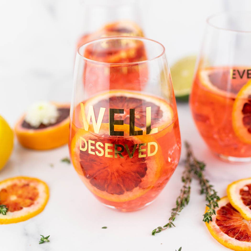 Well Deserved Wine Glass - vibeboxshop