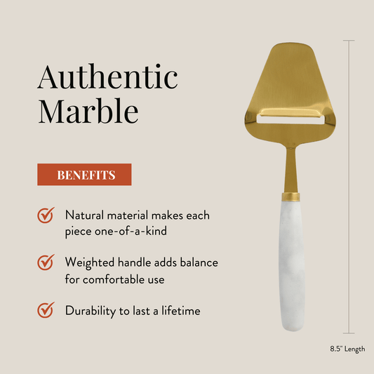 White Marble Handheld Cheese Slicer - vibeboxshop