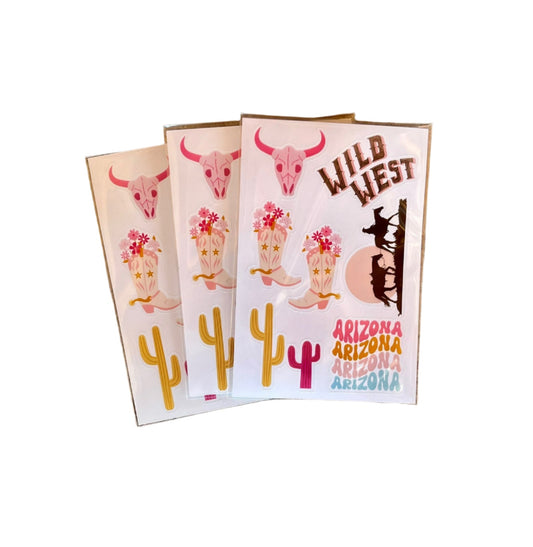 Wild West Sticker Sheet - vibeboxshop