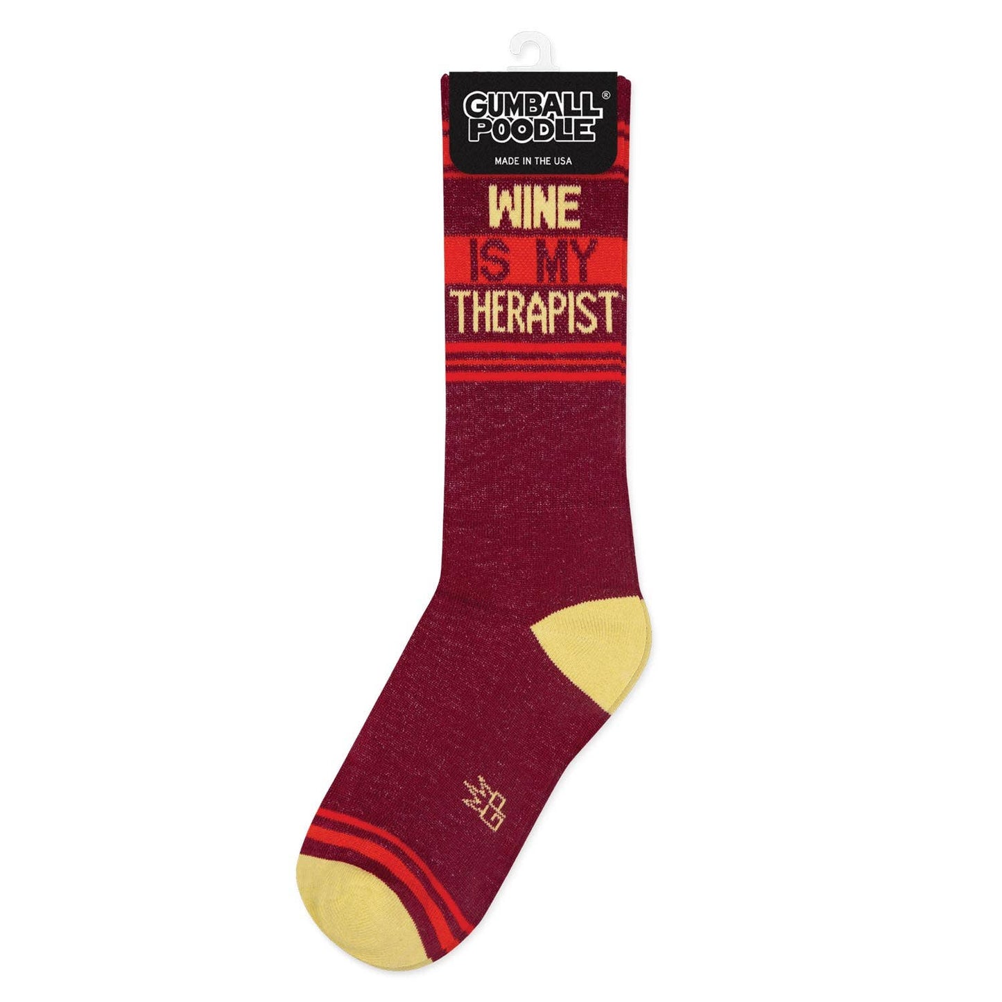 Wine is My Therapist Gym Crew Socks - vibeboxshop