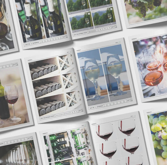 Wine Spot the Difference Puzzles, Activity Book, I Spy - vibeboxshop