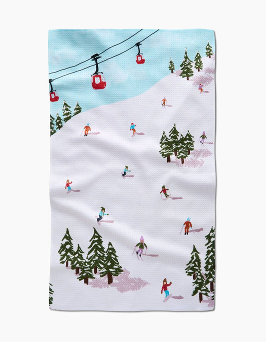 Winter Skiing Trip Tea Towel - vibeboxshop